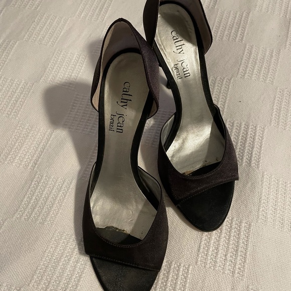 Satin Peep Toe Pumps - Picture 2 of 4